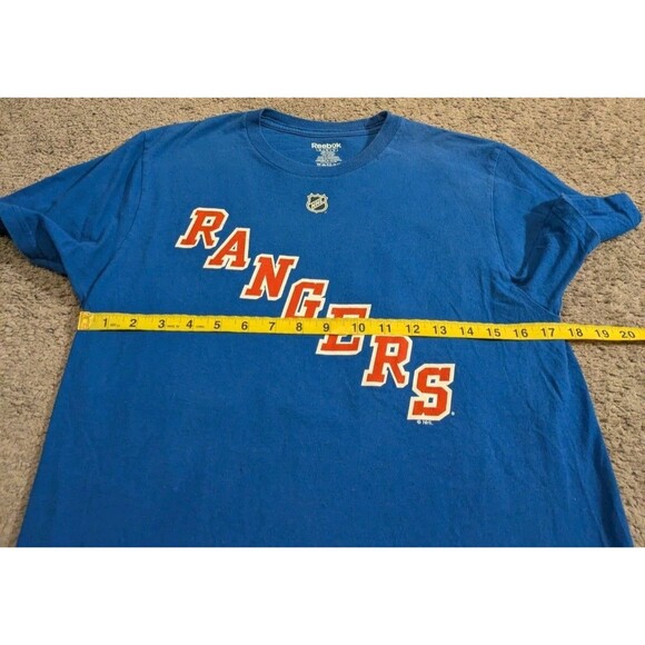 Reebok New York Rangers Henrik Lundqvist Blue T-Shirt Jersey Men's Medium - Picture 5 of 6